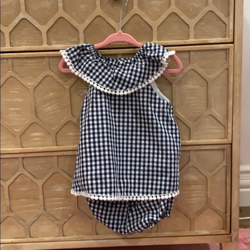 Gingham baby girl 2 piece set